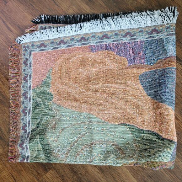 Vintage Nativity Wall Tapestry/Throw Blanket Baby Jesus Mary Joseph Holy Family - Picture 7 of 8